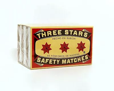 Three Stars Safety Matches Extra Long - 3 Packs • $8.03