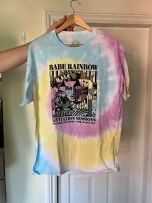 Babe Rainbow Tie-dye Band T-Shirt Size Large From USA Brand New • £27