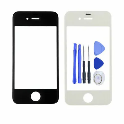 $7.99 • Buy Front Outer Screen Glass Lens Replacement Parts For IPhone 4 4S + Tools New