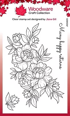 £6.75 • Buy Woodware Floral Clear Stamps - By Jane Gill - Creative Expression