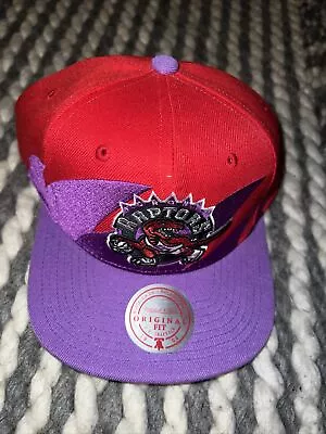 NWT Mitchell & Ness Red/Purple NBA Toronto Raptors Sharktooth HWC Snapback • $29.97