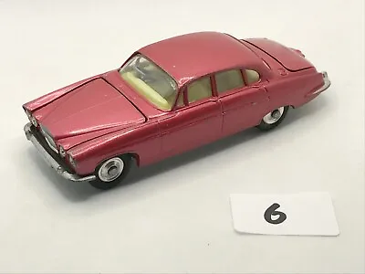 Rare Vintage Corgi Toys # 238 Jaguar Mark X Saloon Car Diecast Metallic Cerise • £70