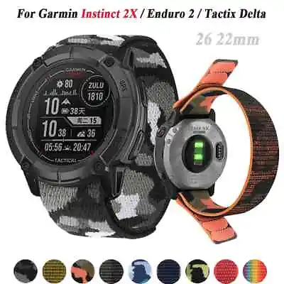 Nylon Strap Watch Band For Garmin Fenix 7 7X Pro/6/6X Pro/5/5X Instinct 2X Solar • $6.99