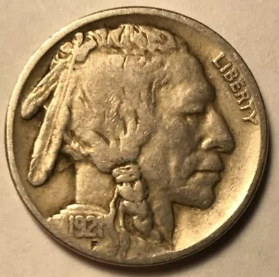 FINE 1921 Buffalo Nickel Nice Sharp Date FREE SHIPPING! • $12.69