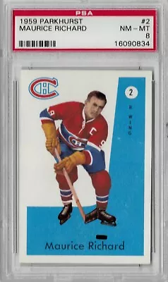 1959 1960 Parkhurst # 38 Maurice Richard PSA 8 Hockey Card • $3840.95