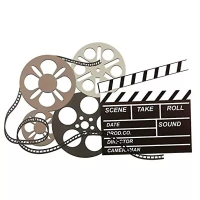 Metal Movie Reel Wall Art Abstract Antique Movie Theater Novelty Style Colorful • $22.38