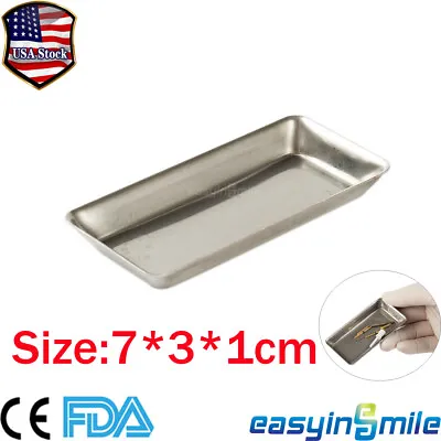 Dental Lab Instruments Surgical Metal Trays Scaler Tray File Dish 7*3*1cm 1/10Pc • $10.16