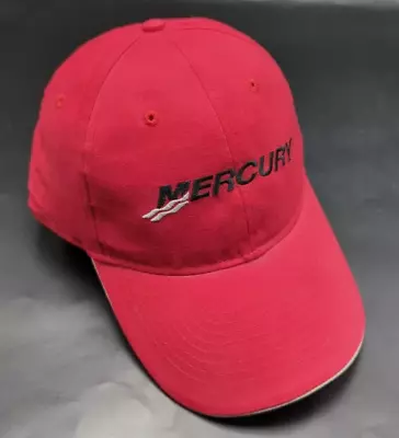 MERCURY MARINE UNIVERSITY Red Adjustable Hat Cap *NEW* • $19.95