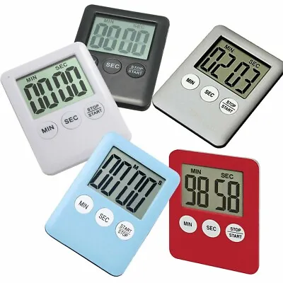 £2.89 • Buy Large LCD Kitchen Cooking Digital Timer Count Down Up Clock Loud Alarm Magnetic