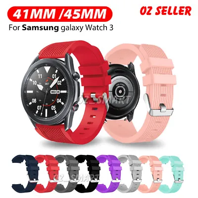For Samsung Galaxy Watch 3 41/45mm Sport Silicone Replacement Bracelet  Band • $6.95