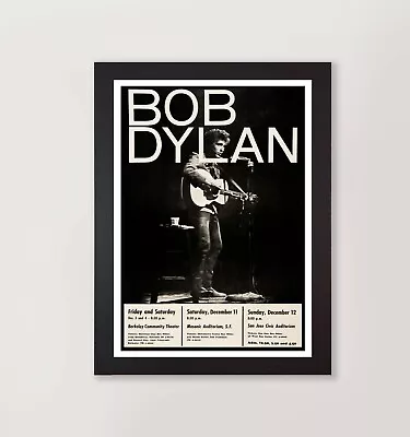 Bob Dylan 1965  Framed Concert Poster Reproduction Print Wall Art • £21.99