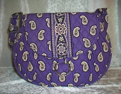 Vera Bradley Simply Violet Purple Paisley Saddle Up Crossbody Shoulder Bag Purse • $30.40