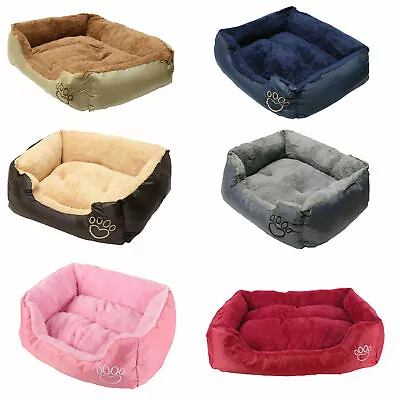 £15.39 • Buy Pet Cat Dog Bed Cat Beds Soft Washable Puppy Cushion Warm Pet Basket S M L XL