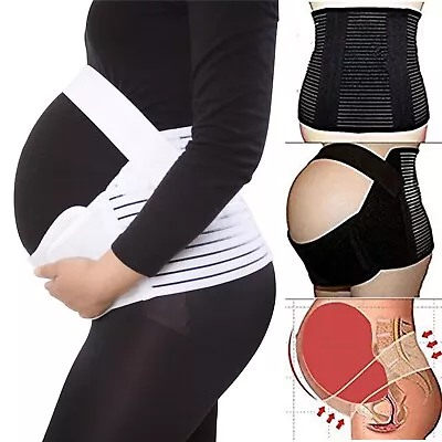 Pregnancy Maternity Belt Lumbar Back Support Waist Band Belly Bump Strap Size M • £8.29