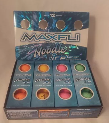 Maxfli Noodle Ice 12 Pac-4 Sleeves Golf Balls-Orange/Yellow/Pink/Green-BRAND NEW • $29.97