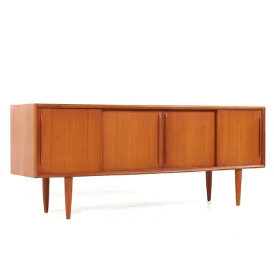 Svend Madsen Mid Century Danish Teak Curved Front Credenza • $5447