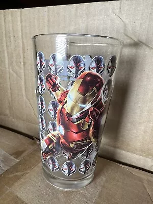 Marvel Comics Original Iron Man Glass Cup Tumbler Pint Glass 16 Oz • $13.75