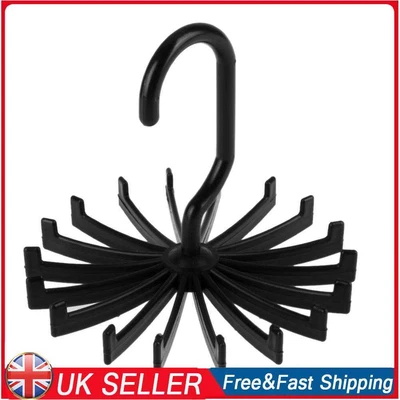 £4.99 • Buy 18 Hooks Necktie Scarf Belt Hanger Organizer Clothing Holder Rack(Black)