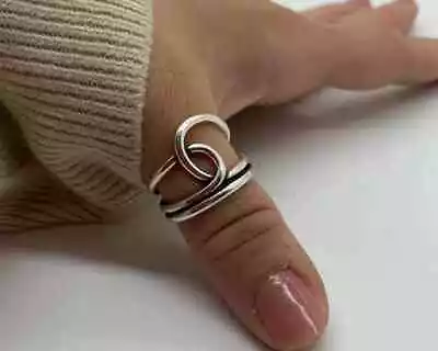 Knot Thumb Ring 925 Sterling Silver Band &Statement Ring Handmade Ring All Size • $12.34