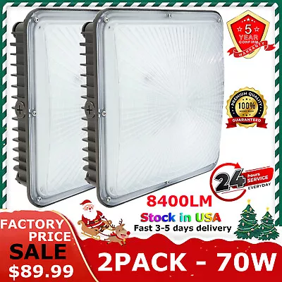 2PCS LED Canopy Light70W 8400Lm 400W HID/HPS Equal 10  X 10  LED Shop Lights • $81
