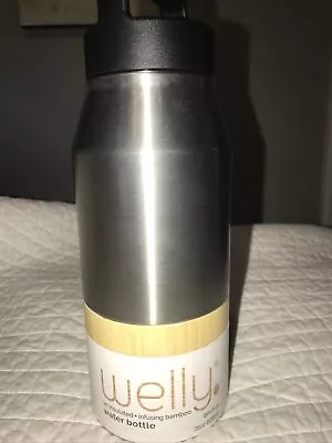 $35 • Buy Welly Vacuum Insulated Infusing Stainless Steel Bamboo Water Bottle 28oz 