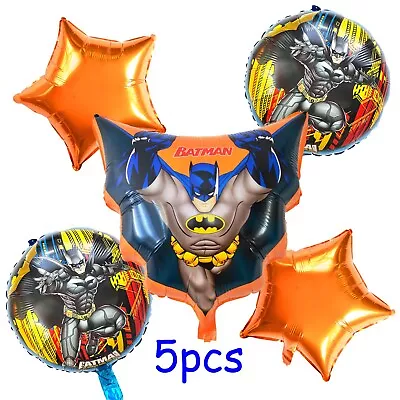 Batman Balloons 5pcs Avengers Justice League Orange Star Decoration • $9.95