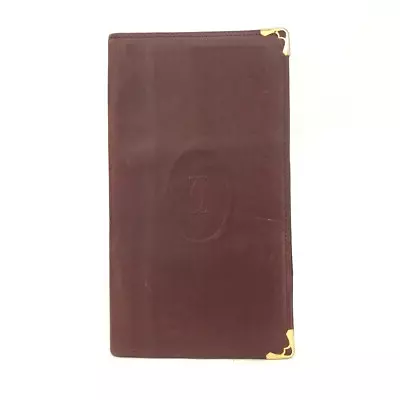 Must De Cartier Leather Bifold Long Wallet/9Y1377 • $1