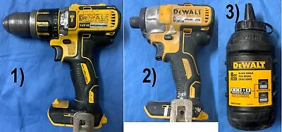 *Dewalt Drill (DCD795) + Impact Driver (DCF886) + Black Chalk (DWHT47056)_Used* • $8.99