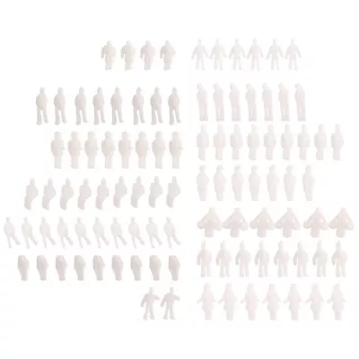 Model People Figures Scale 1:200 Pack Of .100pcs White Assorted J7V57400 • $6.99