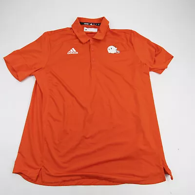 Miami Hurricanes Adidas Aeroready Polo Men's Orange Used • $25.49