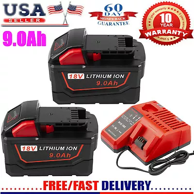 For Milwaukee For M18 Li-Ion 9.0Ah High Capacity Battery 48-11-1890 Or Charger • $24.99