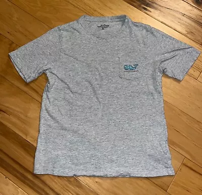 Vineyard Vines Boys Gray Whale Tee Shirt Size 12-14 Excellent Cond Ld6 • $15.99