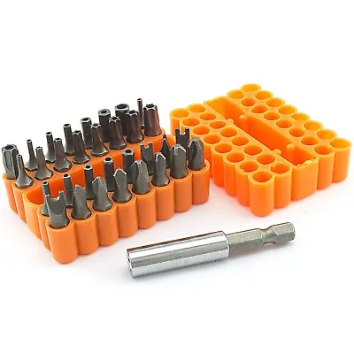 33 PC SECURITY BITS TORX SET Tamper Proof Drill Driver Screwdriver Tri Wing Tool • $7.95