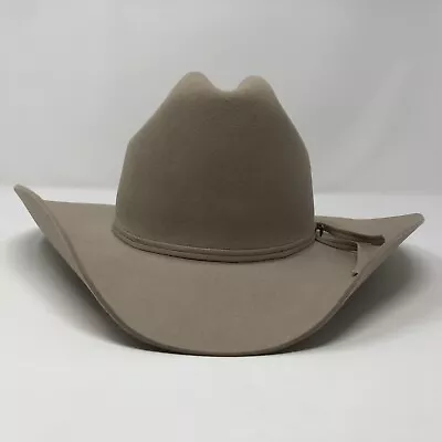 John B Stetson VTG Roper 4x Beaver Felt Silverbelly Cowboy Hat Sz 55 (6 7/8) USA • $129.99