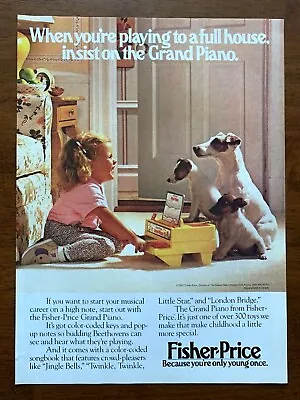 1987 Fisher-Price Jack Russell Terrier Vintage Print Ad/Poster Pop Art Decor    • $14.99