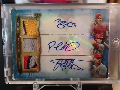 2020 Topps Triple Threads Autograph Relic Combo MOLINA GOLDSCHMIDT FLAHERTY 3/3 • $295