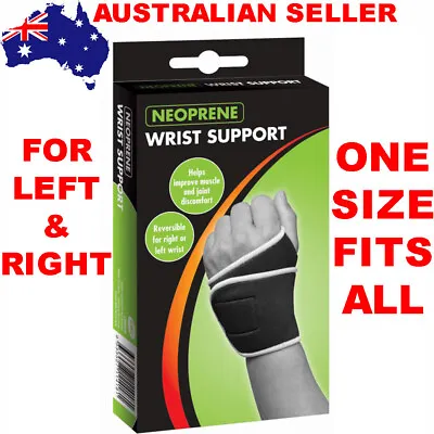 Neoprene Wrist Support Carpel Tunnel Splint Strap Protection RSI CTS Pain Relief • $7.98