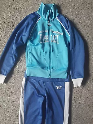 EVERLAST Blue Tracksuit Set Pants Top Jumper Jacket Xs 6 • $45