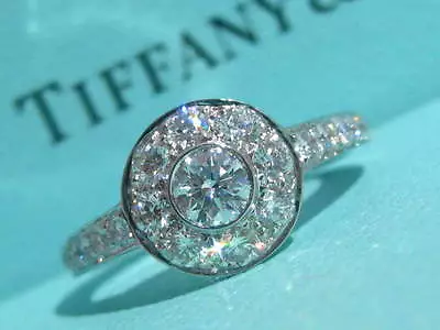 Tiffany & Co. Circlet Diamond Platinum Wedding Engagement Ring Pt950 Size 5 • $2995