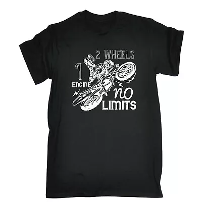 Dirt Bike 2 Wheels 1 Engine No Limits - Mens Funny Novelty T-Shirt Tee Tshirts • $23.75