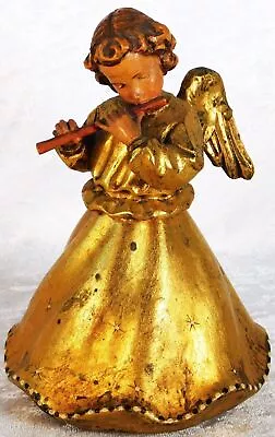 Vintage Anri Angel Mechanical Music Box Wood Carved Figurine • $29.99