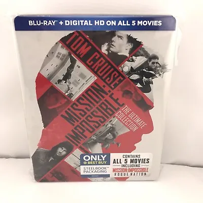 Mission: Impossible The Ultimate Collection Blu-ray First 5 Films Steelbook #009 • $29.99