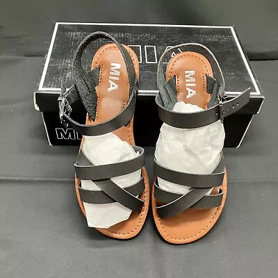 New In Box MIA Gita Black Strappy Sandals 6.5M G596921 • $24.99
