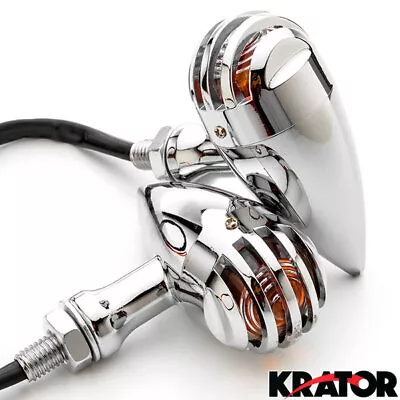 2pcs Chrome Turn Signals Grill For Kawasaki VN Vulcan Classic Nomad Drifter 1500 • $23.99