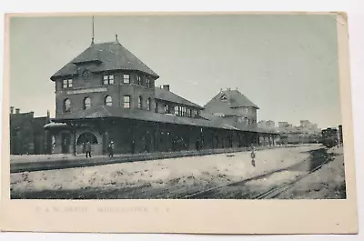 VTG Photo Postcard O. & W. Depo Middletown NY RR Railway Train Station 53 • $35