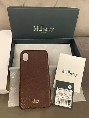 Genuine Mulberry Grain Veg Tanned Leather IPhone X Cover Case Oxblood Colour • £20.37