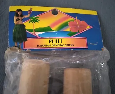 Vintage Hawaiian Music Hula Dance Implement 20  Puilis Sticks Hawaii Girl Dance  • $11.95