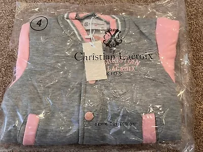 BNWT £80 CHRISTIAN LACROIX Girl's Varsity Sweatshirt/Jacket/Jumper 4 YEARS • £10
