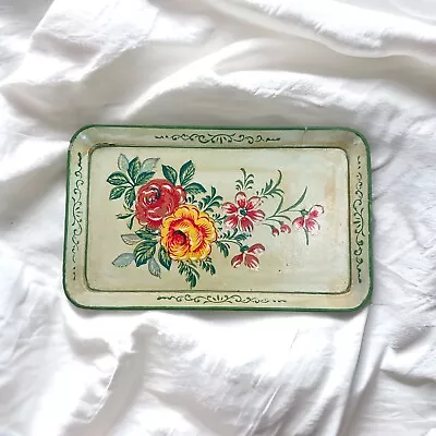 Vintage 1940's Occupied Japan Hand Painted Paper Mache Tray • $15