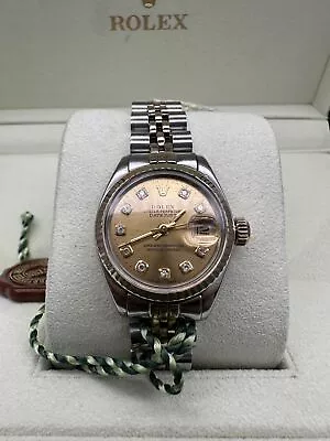  Rolex Ladies Oyster Perpetual DateJust 6917 Yellow Gold 18K St Steel 26mm Watch • $2499.91